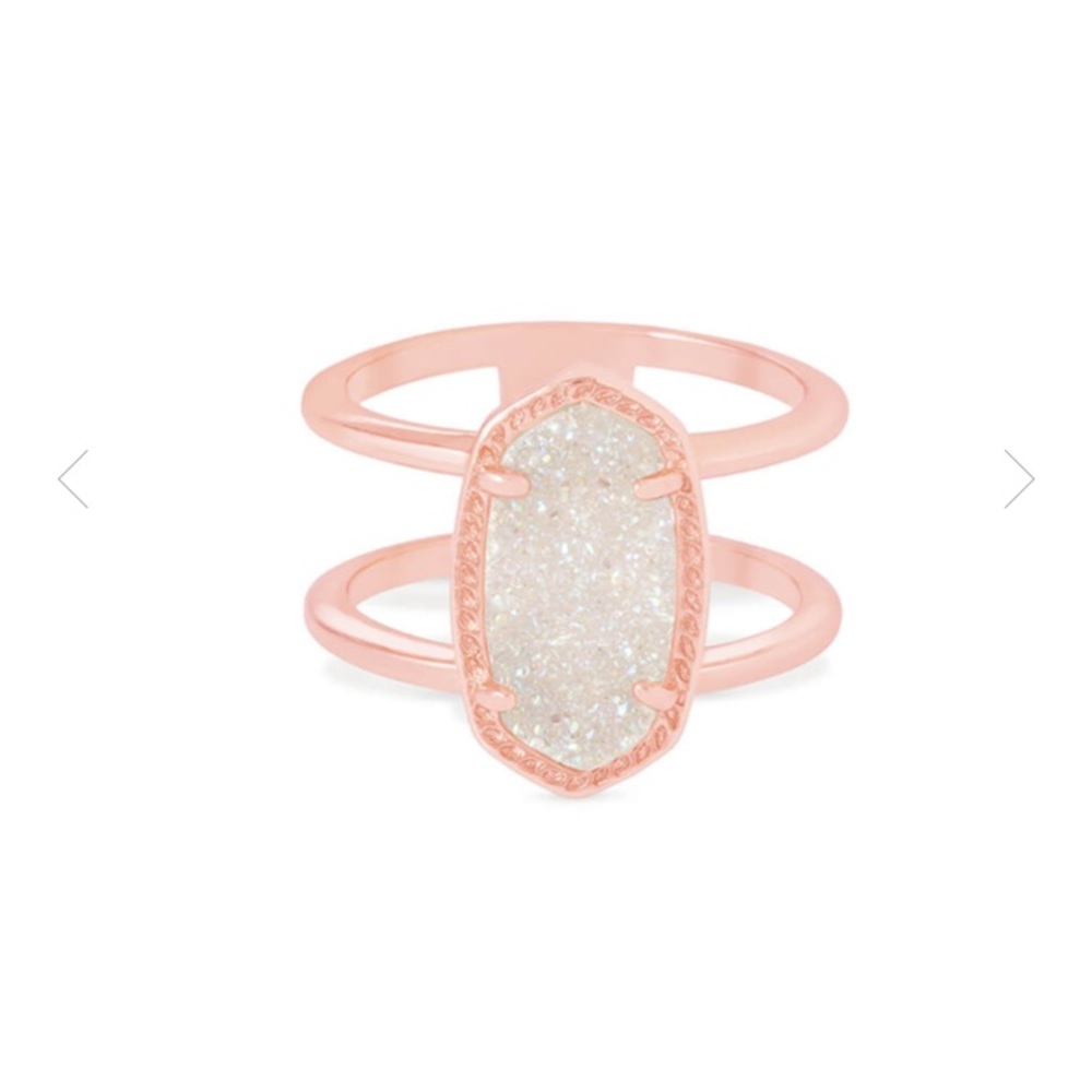 NWT rose gold Elyse ring Kendra Scott size 8